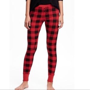 Red Buffalo Plaid Thermal Knit Waffle
Pajama Leggings Pants for Women Large L
